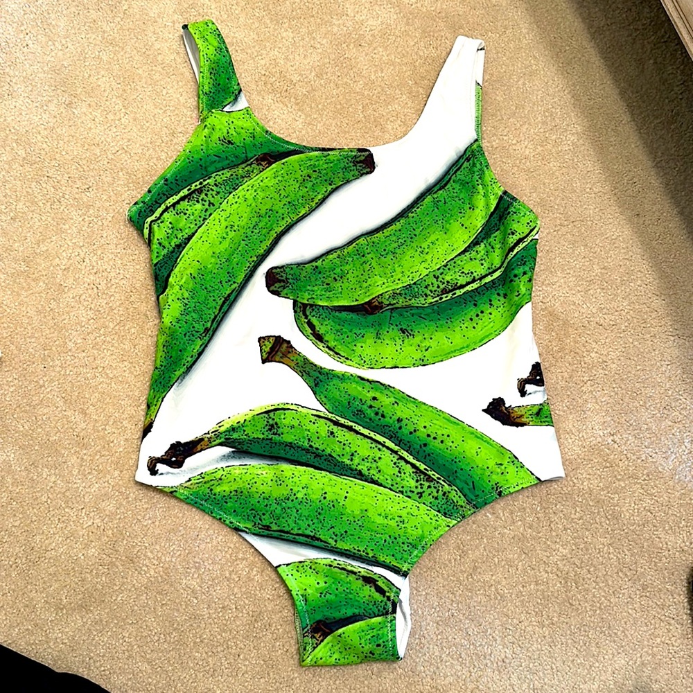 Never worn green banana swimsuit